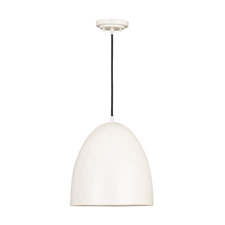 Z-Lite Z Studio Dome Pendant 1 Light Pendant, Matte White 6012P12-SWH